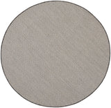 Nourison Courtyard Indoor/Outdoor Ivory/Charcoal 5 x Round Area Rug, Easy Cleaning, Non Shedding, Bed Room, Living Room, Dining Room, Backyard, Deck, Patio (5 Round)