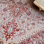 Nourison Vintage Home Vintage Ivory Red 5' x 7' Area -Rug, Easy -Cleaning, Non Shedding, Bed Room, Living Room, Dining Room, Backyard, Deck, Patio (5x7)