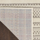 Nourison Grafix Abstract Ivory Grey 5'3" x 7'3" Area -Rug, Easy -Cleaning, Non Shedding, Bed Room, Living Room, Dining Room, Kitchen (5x7)