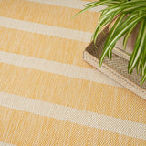 Nourison Positano Indoor/Outdoor Yellow Ivory 4' x 6' Area -Rug, Easy -Cleaning, Non Shedding, Bed Room, Living Room, Dining Room, Deck, Backyard, Patio (4x6)