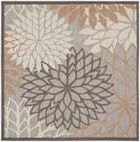Nourison Aloha Natural 5'3" x 5'3"Square Area Rugs 099446061362