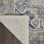 Nourison Tranquil Persian Grey/Navy 2' x 4' Area -Rug, Easy -Cleaning, Non Shedding, Bed Room, Living Room, Dining Room, Kitchen (2x4)