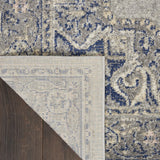Nourison Tranquil Persian Grey/Navy 2' x 4' Area -Rug, Easy -Cleaning, Non Shedding, Bed Room, Living Room, Dining Room, Kitchen (2x4)