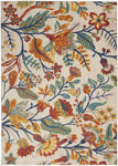 Nourison Allur Floral Ivory Multicolor 5'3" x 7'3" Area -Rug, Easy -Cleaning, Non Shedding, Bed Room, Living Room, Dining Room, Kitchen (5x7)" }