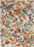 Nourison Allur Floral Ivory Multicolor 5'3" x 7'3" Area -Rug, Easy -Cleaning, Non Shedding, Bed Room, Living Room, Dining Room, Kitchen (5x7)" }