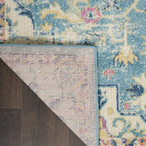 Nourison Passion Ivory/Light Blue 1'10" x 6' Area Rug, Boho, Moroccan, Bed Room, Living Room, Dining Room, Kitchen, Easy Cleaning, Non Shedding, (6' Runner)