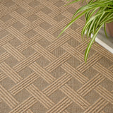 Nourison Washable Jute Geometric Natural 3'11" x 5'11" Area -Rug, Easy -Cleaning, Non Shedding, Bed Room, Living Room, Dining Room, Kitchen (4x6)