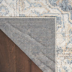 Nourison Astra Machine Washable 2'2" x 12' Grey/Blue Vintage Indoor Rug
