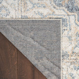 Nourison Astra Machine Washable 2'2" x 12' Grey/Blue Vintage Indoor Rug