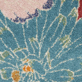 Nourison Allur Red Multicolor 5'3" x 7'3" Area Rug, Modern, Floral, Bed Room, Living Room, Dining Room, Kitchen, Easy Cleaning, Non Shedding, (5' x 7')