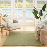 Nourison Positano Indoor/Outdoor Green 5' x 7' Area Rug, Easy Cleaning, Non Shedding, Bed Room, Living Room, Dining Room, Backyard, Deck, Patio (5x7)