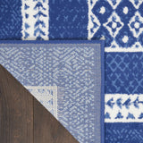 Nourison Whimsicle Geometric Navy 6' x 9' Area Rug, Easy Cleaning, Non Shedding, Bed Room, Living Room, Dining Room, Kitchen (6x9)