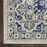 Nourison Cyrus Bohemian Ivory Blue 2'2" x 7'6" Area -Rug, Easy -Cleaning, Non Shedding, Bed Room, Living Room, Dining Room, Kitchen (2x8)