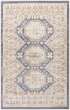 Nourison Serenity Home Vintage Ivory Blue 3'11" x 5'11" Area Rug, Easy Clean, Non Shedding, Bed Room, Living Room, Dining Room, Backyard, Deck, Patio (4x6)