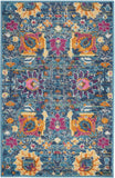 Nourison Passion Denim 1'10" x 2'10" Area Rug, Boho, Moroccan, Bed Room, Living Room, Dining Room, Kitchen, Easy Clean, Non Shedding, (2' x 3')