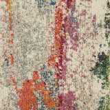 Nourison Celestial Abstract Ivory/Multicolor 2'2" x 7'6 Area Rug, Easy Cleaning, Non Shedding, Bed Room, Living Room, Dining Room, Kitchen (2x8)