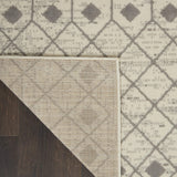 Nourison Grafix Moroccan Ivory/Grey 5'3" x 7'3" Area Rug, Easy Cleaning, Non Shedding, Bed Room, Living Room, Dining Room, Kitchen (5x7)