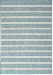 Nourison Positano Indoor/Outdoor Aqua Ivory 4' x 6' Area -Rug, Easy -Cleaning, Non Shedding, Bed Room, Living Room, Dining Room, Deck, Backyard, Patio (4x6)
