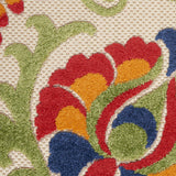 Nourison Aloha Indoor/Outdoor Multicolor 2'8'' x 4' Area-Rug, Easy-Cleaning, Non Shedding, Bed Room, Living Room, Dining Room, Backyard, Deck, Patio (3x4)