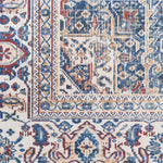 Nourison Vintage Home Bohemian Red Blue 3'9" x 5'9" Area Rug, Easy Clean, Non Shedding, Bed Room, Living Room, Dining Room, Backyard, Deck, Patio (4x6)