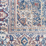 Nourison Vintage Home Bohemian Red Blue 3'9" x 5'9" Area Rug, Easy Clean, Non Shedding, Bed Room, Living Room, Dining Room, Backyard, Deck, Patio (4x6)