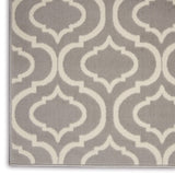 Nourison Jubilant Trellis Grey 5'3" x 7'3" Area -Rug, Easy -Cleaning, Non Shedding, Bed Room, Living Room, Dining Room, Kitchen (5x7)