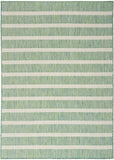 Nourison Positano Indoor/Outdoor Blue Green Ivory 5' x 7' Area Rug, Easy Cleaning, Non Shedding, Bed Room, Living Room, Dining Room, Deck, Backyard, Patio (5x7)