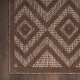 Nourison Versatile Brown 5' x 7' Indoor/Outdoor Area Rug, Easy Cleaning, Non Shedding, Living Room, Bedroom, Dining Room, Patio, Deck