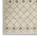 Nourison Grafix Moroccan Ivory/Grey 5'3" x 7'3" Area Rug, Easy Cleaning, Non Shedding, Bed Room, Living Room, Dining Room, Kitchen (5x7)