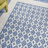 Nourison Whimsicle Geometric Ivory Blue 4' x 6' Area Rug, Easy Cleaning, Non Shedding, Bed Room, Living Room, Dining Room, Kitchen (4x6)