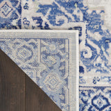 Nourison Whimsicle Traditional Ivory Blue 5' x 7' Area Rug, Easy Cleaning, Non Shedding, Bed Room, Living Room, Dining Room, Kitchen (5x7)
