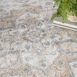 Nourison Astra Machine Washable Bohemian Silver Grey 5'3" x 7' Area Rug, Easy Clean, Non Shedding, Bed Room, Living Room, Dining Room, Kitchen (5x7)