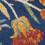 Nourison Allur Modern Navy Multicolor 2'3" x 7'6" Area Rug, Easy Clean, Non Shedding, Bed Room, Living Room, Dining Room, Kitchen (2x8)