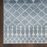 Nourison Astra Machine Washable Bohemian Blue 5'3" x 7' Area Rug, Easy Clean, Non Shedding, Bed Room, Living Room, Dining Room, Kitchen (5x7)