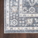 Nourison Astra Machine Washable Dark Blue 2'2" x 8' Area Rug Easy Clean, Non Shedding, Bed Room, Living Room, Dining Room, Kitchen (8' Runner)