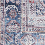 Nourison Brilliance Machine Washable Traditional Vintage Blue/Multi 4' x 6' Area -Rug, Easy -Cleaning, Non Shedding, Bed Room, Living Room, Dining Room, Kitchen (4x6)