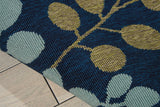 Nourison Caribbean Contemporary Navy 2'6" x 4' Area -Rug, Easy -Cleaning, Non Shedding, Bed Room, Living Room, Dining Room, Kitchen (2x4)