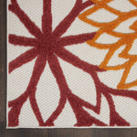 Nourison Aloha 6' Runner Red Multicolored Fabric Tropical Area Rug (6' Runner)
