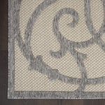 Nourison Palamos Indoor/Outdoor Cream Grey 2'2" x 7'6" Area Rug, Easy Cleaning, Non Shedding, Bed Room, Living Room, Dining Room, Backyard, Deck, Patio (2x8)