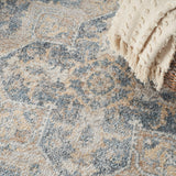 Nourison Astra Machine Washable Bohemian Grey/Blue 5'3" x 7' Area Rug, Easy Clean, Non Shedding, Bed Room, Living Room, Dining Room, Kitchen (5x7)
