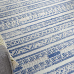 Nourison Whimsicle Tribal Ivory Blue 4' x 6' Area Rug, Easy Cleaning, Non Shedding, Bed Room, Living Room, Dining Room, Kitchen (4x6)