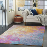 Nourison Passion Sunburst 3'9'' x 5'9'' Area-Rug, Modern, Abstract, Easy-Cleaning, Non Shedding, Bed Room, Living Room, Dining Room, Kitchen, (4' x 6')