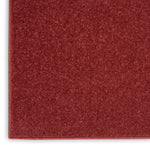 Nourison Essentials Indoor/Outdoor Brick Red 2'2'' x 10' Area-Rug, Easy-Cleaning, Non Shedding, Bed Room, Living Room, Dining Room, Backyard, Deck, Patio (2x10)