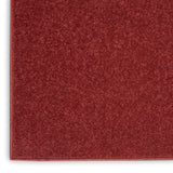 Nourison Essentials Indoor/Outdoor Brick Red 2'2'' x 10' Area-Rug, Easy-Cleaning, Non Shedding, Bed Room, Living Room, Dining Room, Backyard, Deck, Patio (2x10)