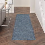 Nourison Positano 8' Runner Navy Blue Fabric Modern Area Rug (8' Runner)