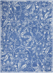 Nourison Whimsicle Floral Blue 5' x 7' Area Rug, Easy Cleaning, Non Shedding, Bed Room, Living Room, Dining Room, Kitchen (5x7)