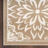 Nourison Jubilant Farmhouse Taupe 5'3" x 7'3" Area -Rug, Easy -Cleaning, Non Shedding, Bed Room, Living Room, Dining Room, Kitchen (5x7)