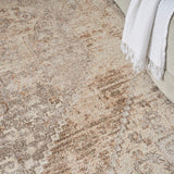 Nourison Astra Machine Washable Beige 5'3" x 7' Area Rug, Easy Clean, Non Shedding, Bed Room, Living Room, Dining Room, Kitchen (5' x 7')