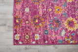 Nourison Passion Fuchsia 2'2" x 7'6" Area Rug, Boho, Moroccan, Bed Room, Living Room, Dining Room, Kitchen, Easy Cleaning, Non Shedding, (8' Runner)