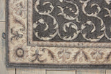 Nourison Somerset Traditional Charcoal 2' x 5'9" Area-Rug, Easy-Cleaning, Non Shedding, Bed Room, Living Room, Dining Room, Kitchen (2x6)